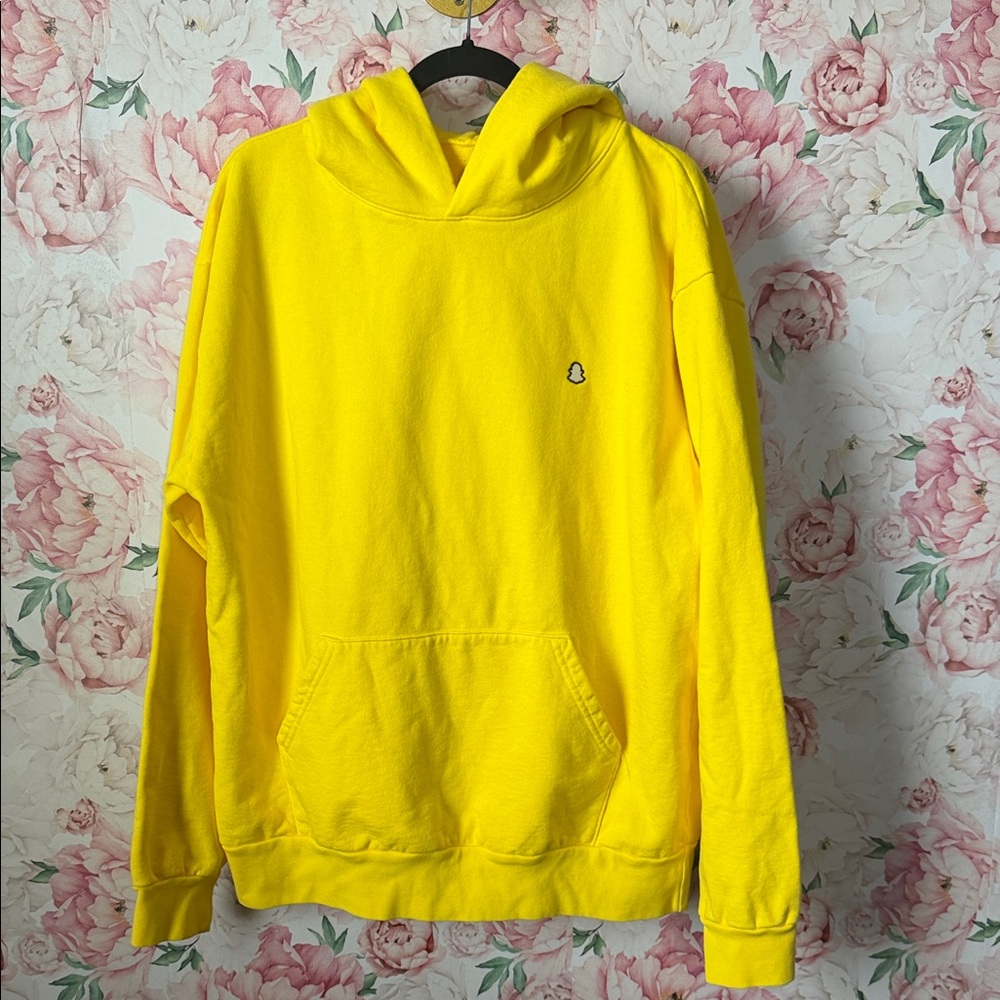 Madhappy Bright Yellow Hooded Sweatshirt - Snapchat logo